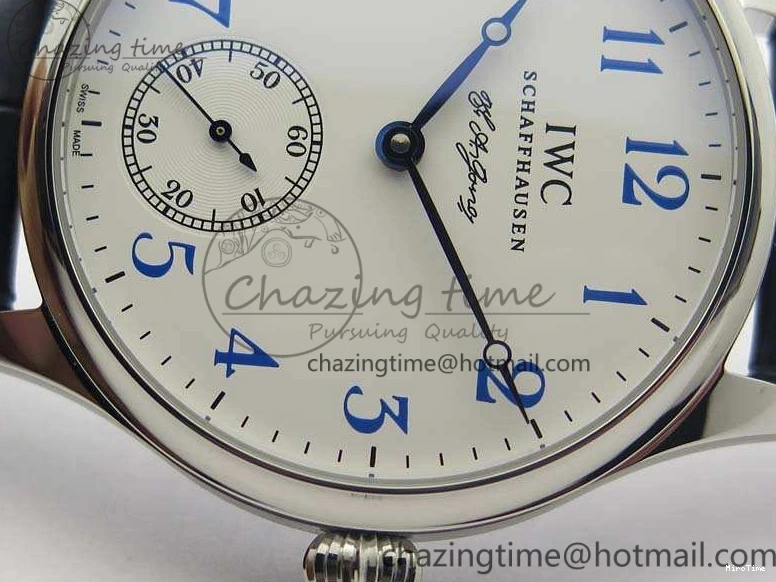 MIROTIME 0115 Portuguese Fa Jones IW544203 SS GSF 1:1 Best Edition White Dial On Leather Strap Trendsetting 7235